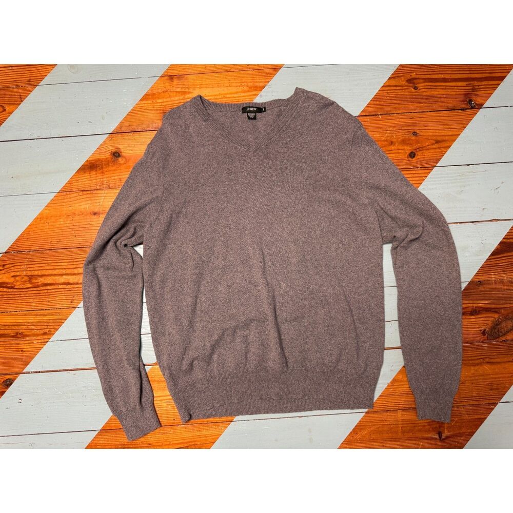 J.Crew Gray Cotton Cashmere V Neck Women’s Sweater XLT Lightweight Knit - Picture 2 of 7
